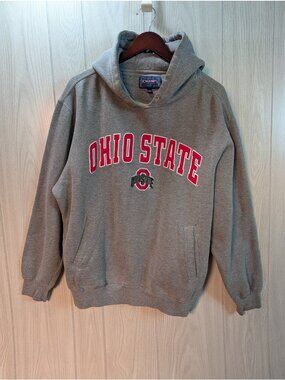 Champs Sports Ohio State Buckeyes Hoodie Grey Sweatshirt Mens Size Large